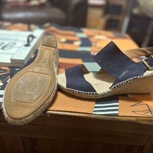 Blue suede made in Spain sandals